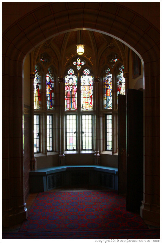 Stained glass windows, Castle House, Cardiff Castle.