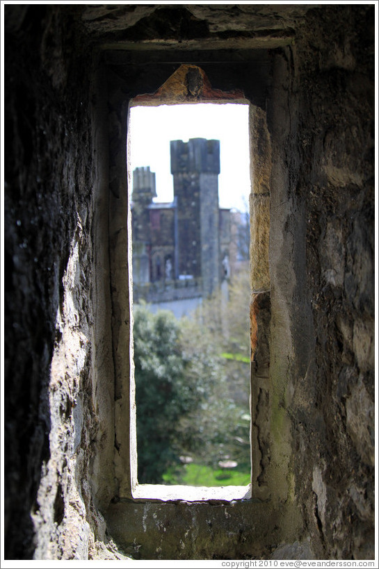 View through a window in the keep, Cardiff Castle.