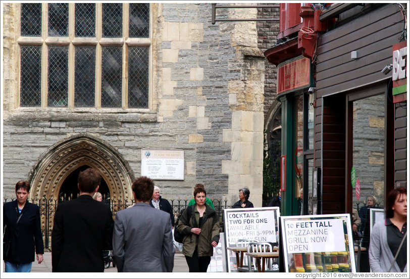 People walking on Church Street.
