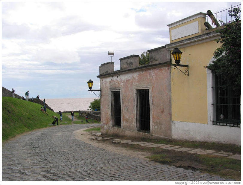 Cobblestone street.