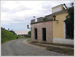 Cobblestone street.