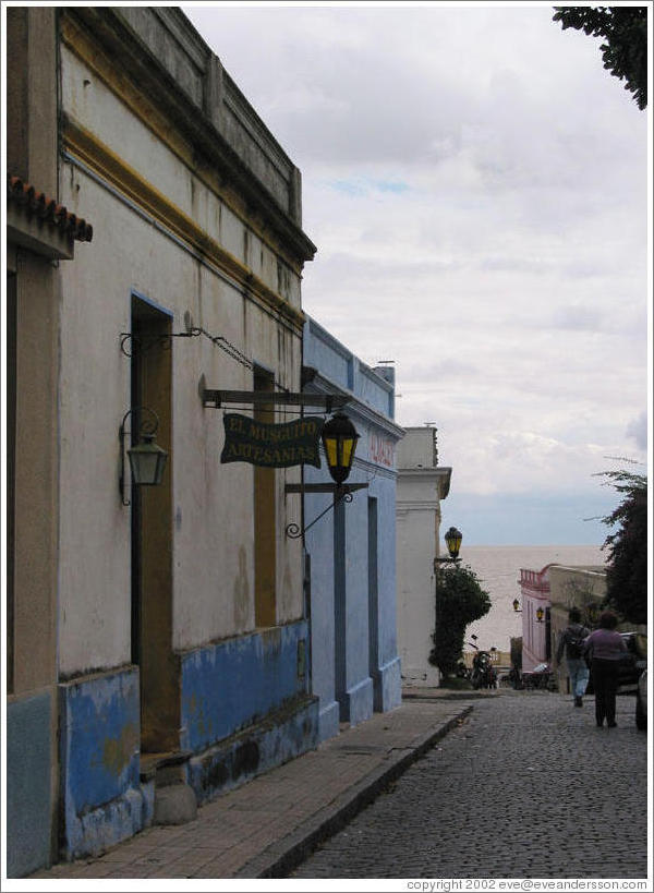 Cobblestone street.