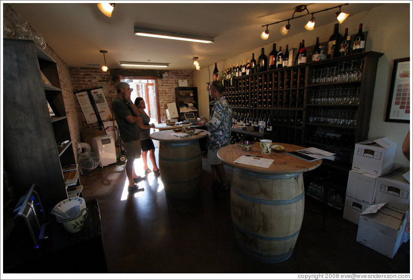 Hidden Creek Wine and Red Skye Winery tasting room.  Blacksmith Square.