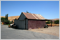 Shed.  Bodegas Aguirre Winery.