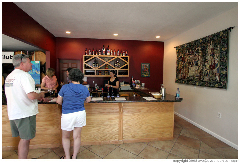 Tasting room.  Bodegas Aguirre Winery.