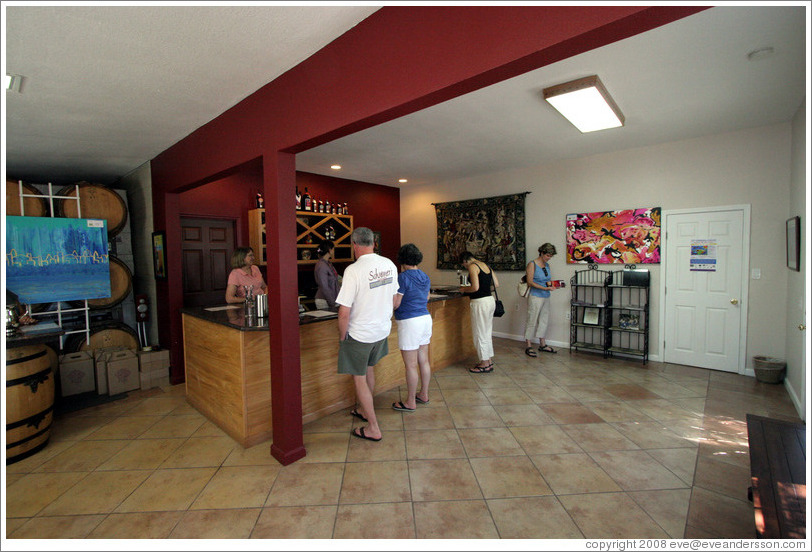 Tasting room.  Bodegas Aguirre Winery.