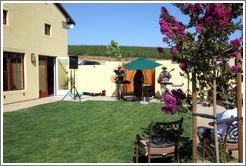 Band performing in garden.  Deer Ridge Vineyards.