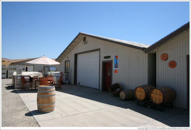 Tasting and barrel room.  El Sol Winery.