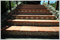 Tiled stairs.  Murrieta's Well.