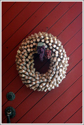 Cork wreath.  Retzlaff Estate Winery.