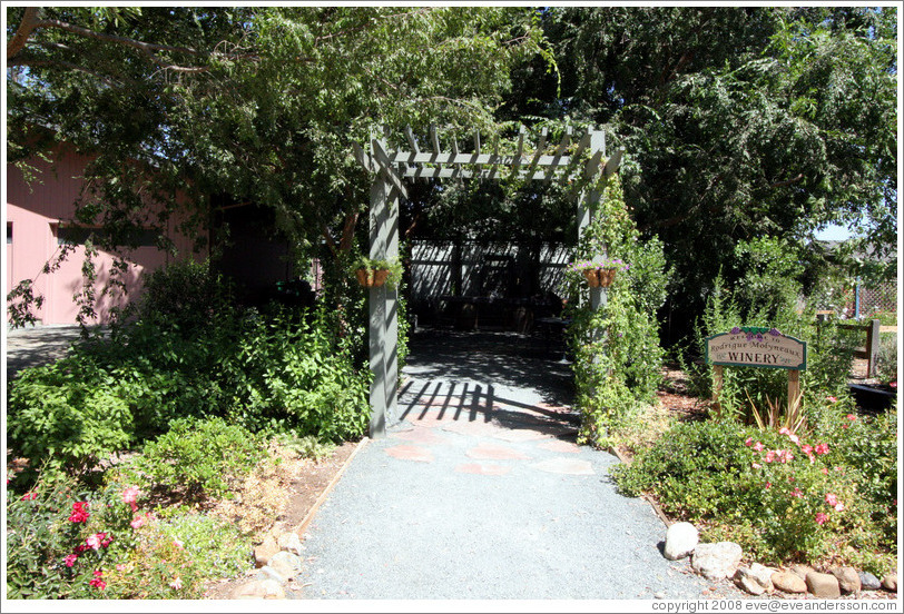 Outdoor tasting room.  Rodrigue Molyneaux Winery.