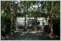 Outdoor tasting room.  Rodrigue Molyneaux Winery.