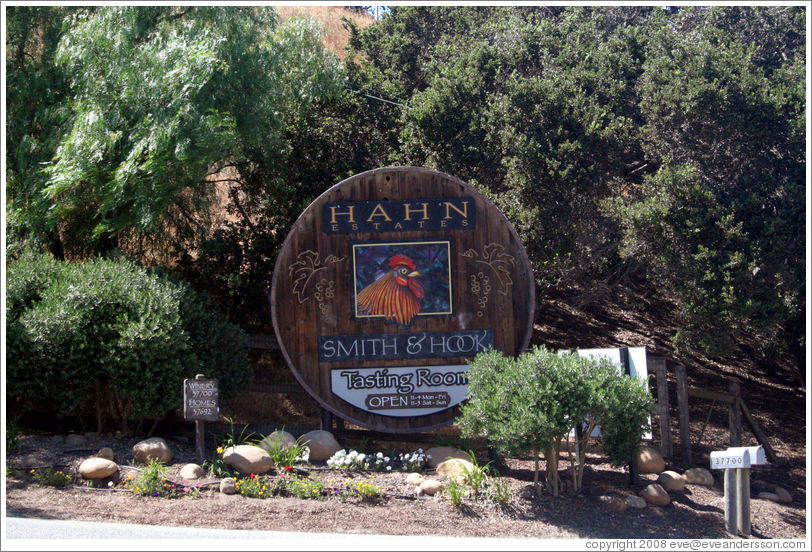 Entrance. Hahn Estates Winery.