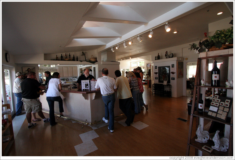 Tasting room.  Hahn Estates Winery.