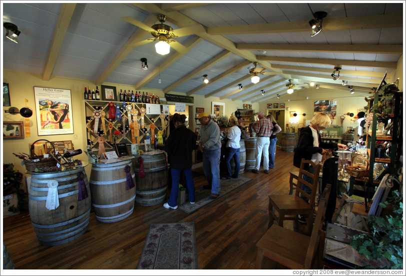 Tasting room.  Heller Estate.