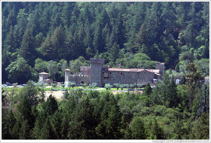 Castella di Amorosa, viewed from Sterling Vineyards patio.
