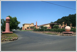 Entrance to Clos Pegase Winery.