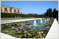 Fountain with lily pads.  Darioush Winery.