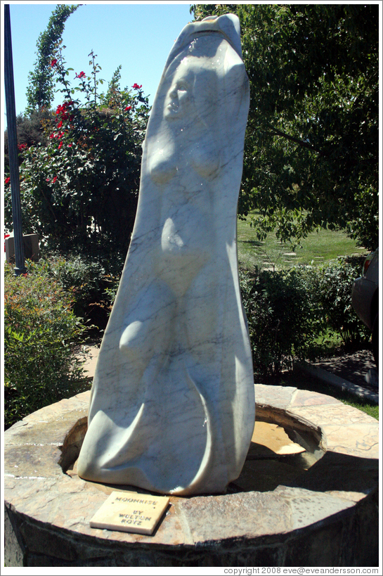 Moonrise.  Sculpture by Wolton Royz.  Peju Province Winery.