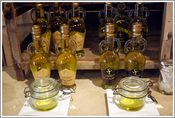 Olive oils for tasting.  St. Helena Olive Oil Company.