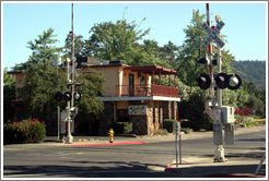 La Prima Pizza. Railroad Ave.  Downtown St. Helena.