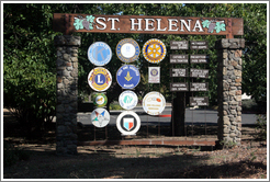 St. Helena sign.
