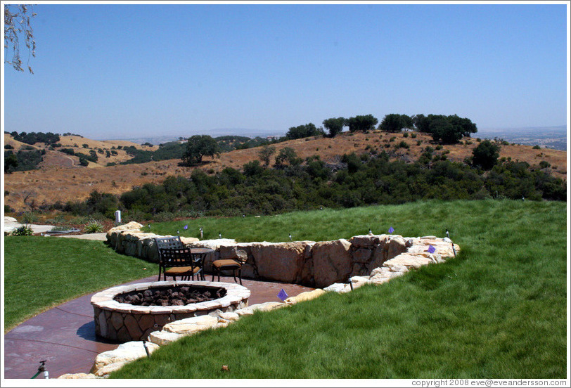 Fire pit.  Picnic area.  Calcareous Vineyard.