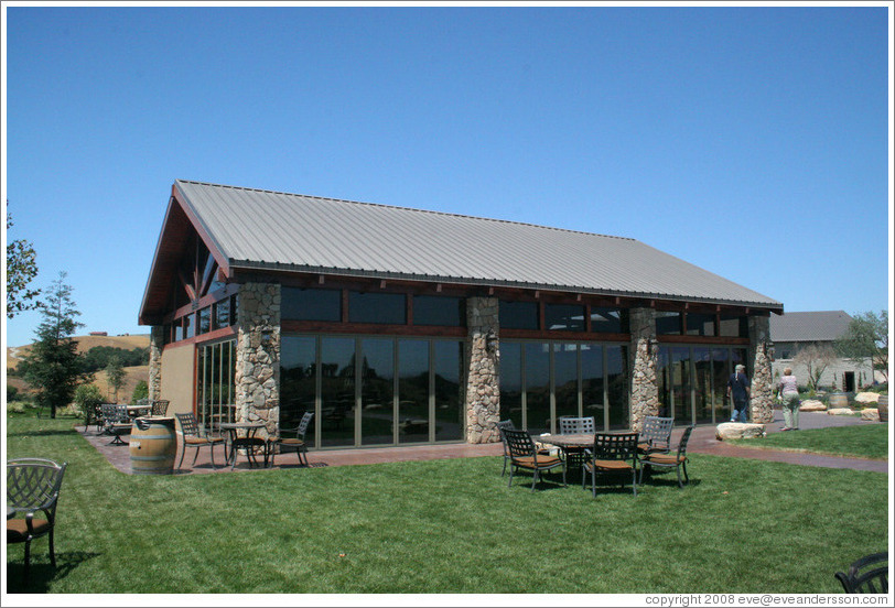 Tasting room.  Calcareous Vineyard.
