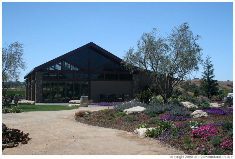 Tasting room.  Calcareous Vineyard.