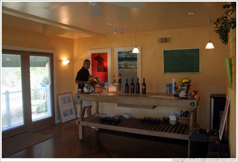 Tasting room.  Carmody McKnight Estate.