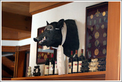 Boar's head.  Eberle Winery.