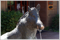 Porcellino (wild boar) statue.  93rd replica of the original bronze Porcellino cast by Tacca in 1620.  Eberle Winery.