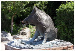Porcellino (wild boar) statue.  93rd replica of the original bronze Porcellino cast by Tacca in 1620.  Eberle Winery.