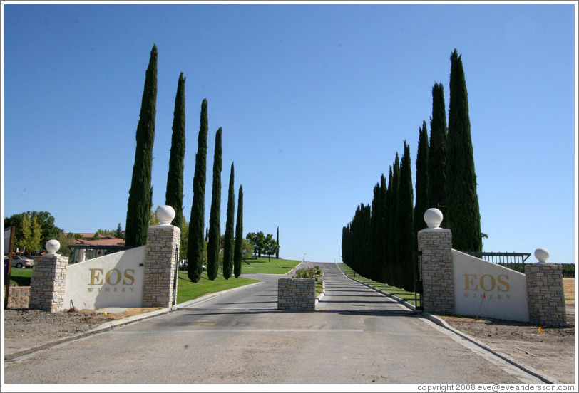 Entrance.  EOS Estate Winery.