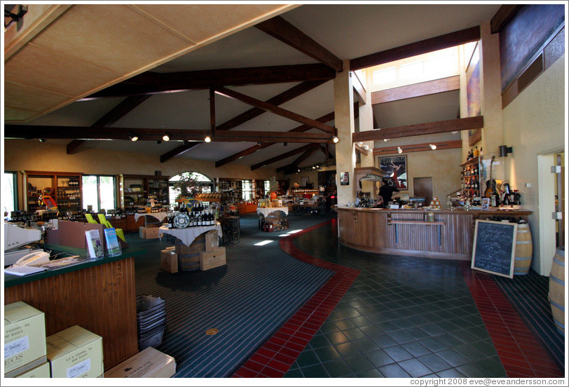 Tasting room.  EOS Estate Winery.