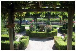 Fountain in rose garden.  Justin Vineyards and Winery.