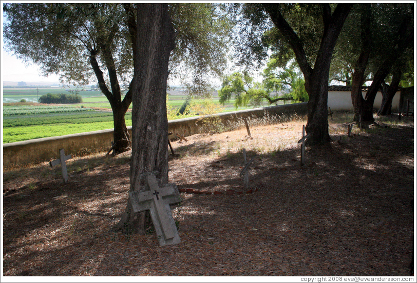 Cemetery.  San Juan Bautista Mission.
