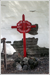 Ascension Solorsano de Cervantes grave marker.  Cemetery.  San Juan Bautista Mission.