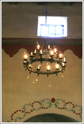 Light fixture.  Church.  San Juan Bautista Mission.
