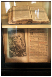 Old book.  San Juan Bautista Mission.