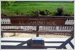 Original route of El Camino Real.    San Juan Bautista Mission.