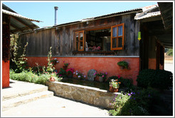 Tasting room patio.  Alma Rosa Winery and Vineyards.