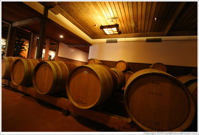 Barrels.  Gainey Vineyard.