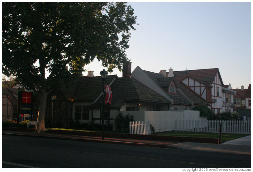 Buildings.  Downtown Solvang.