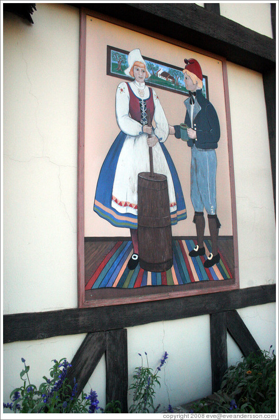 Picture of butter churner.  Downtown Solvang.