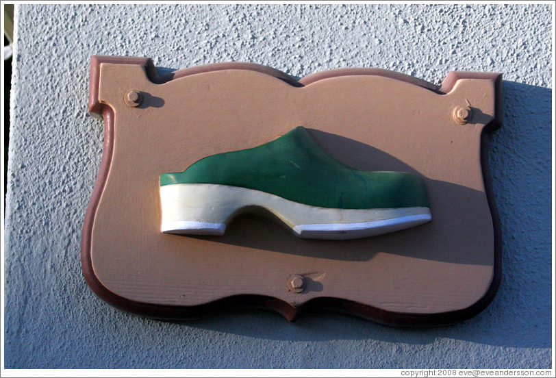 Clog sign.  Downtown Solvang.