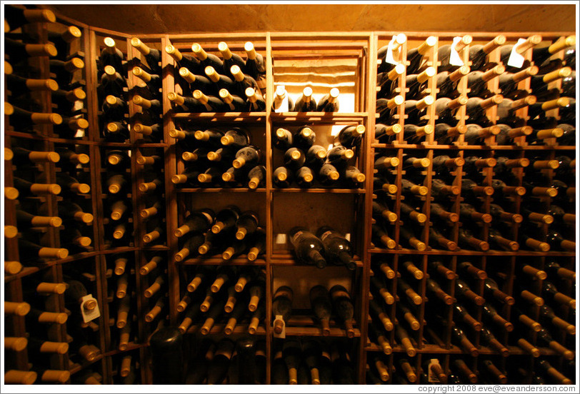 Library and reserve wines room.  Sunstone Vineyards and Winery.