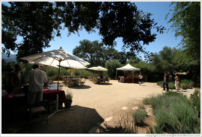 Picnic area.  Sunstone Vineyards and Winery.