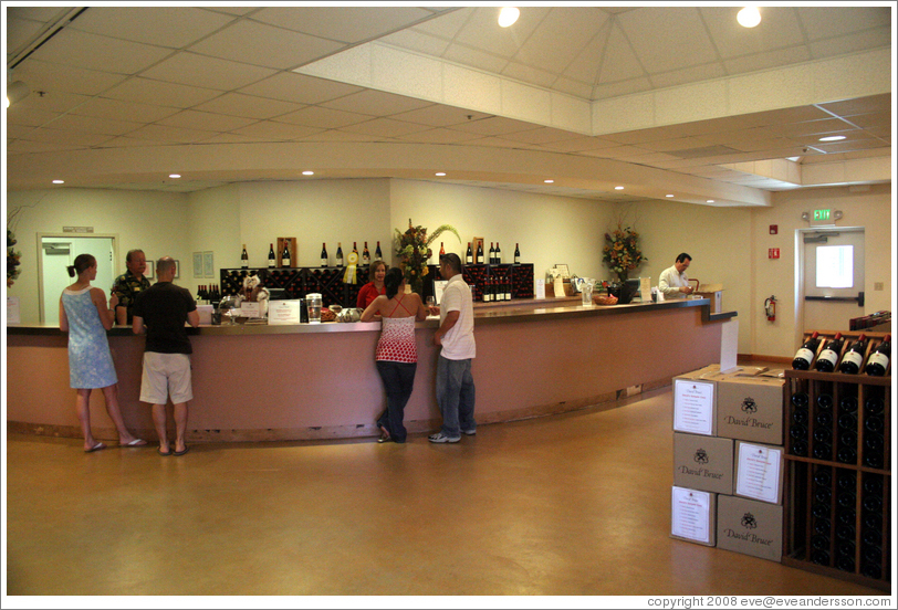 Tasting room.  David Bruce Winery.