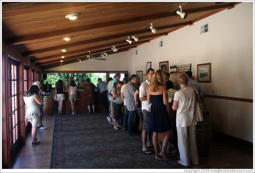 Tasting room.  Ridge Vineyards.